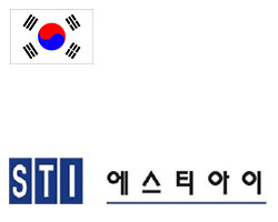 Logo der Firma STI Südkorea mit Flagge Südkorea