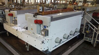 Effiziente, platzsparende GALVADRY-Trocknerlösung | © Richard Tscherwitschke GmbH Ansicht eines Galvadry Trockners eingebaut in eine Trommel-Galvanisierungsanlage | © Richard Tscherwitschke GmbH